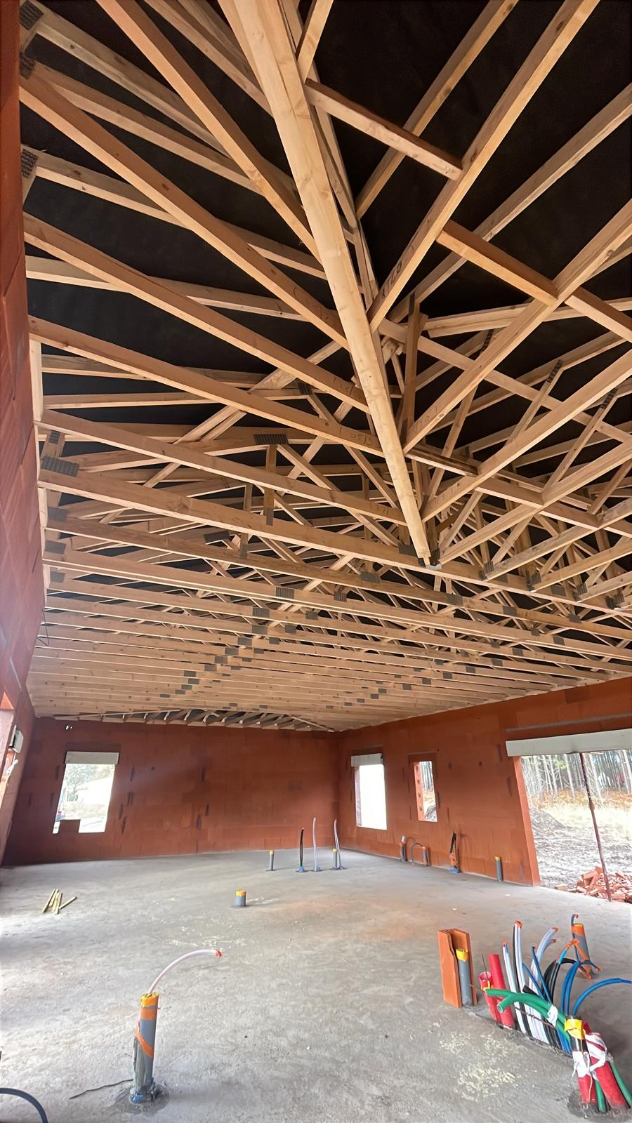 Construction d’un pavillon de 110 m² – Charpente fermette