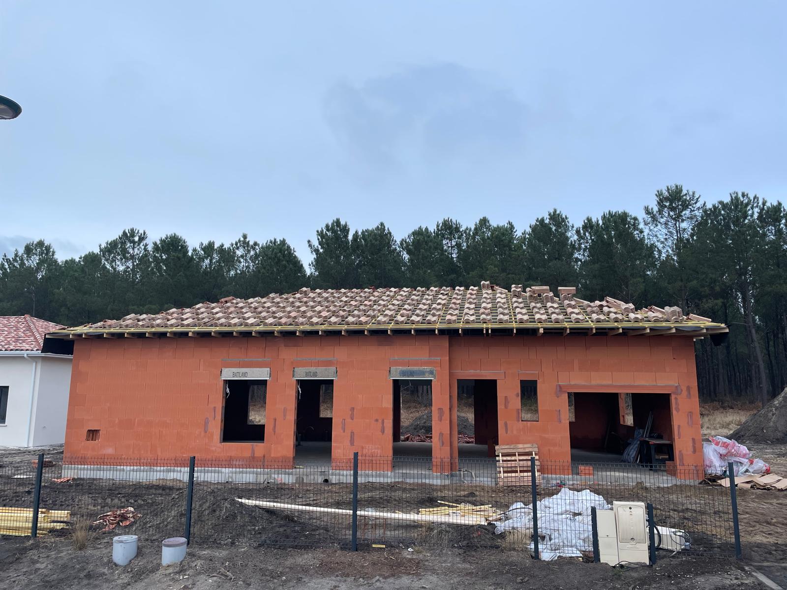 Construction d’un pavillon de 110 m² – Charpente fermette – photo 3