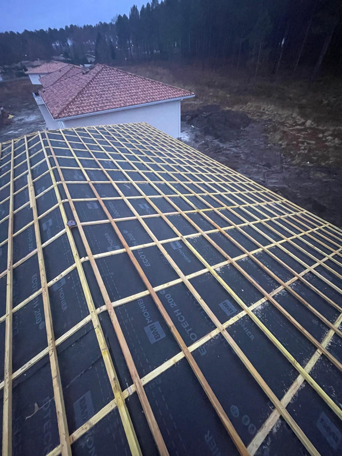Construction d’un pavillon de 110 m² – Charpente fermette – photo 4